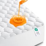 Utopia Bedding Waterproof Mattress Protector, Full/Double Mattress Pad, Quilted Fitted Cover Stretches up to 16 Inches Deep Pocket (White)
