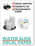 10sheets Ink-Jet Clear waterslide Decal Paper for Water Transfer DIY Candle Model Logo