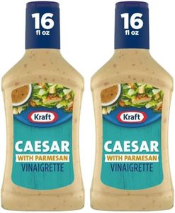 Caesar Vinaigrette Salad Dressing with Parmesan, 16 fl oz Bottle, Pack of 2, Bundled With V2U Utensil Set