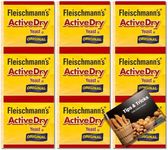 Fleischmann's Active Dry Yeast For Baking Bread - Original Packets - Pack of 9 Individually Sealed 1/4 Ounce Packets for Baking Bundled with Yeast Usage Tips Card by Zentious (Original)