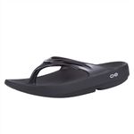 OOFOS OOlala Recovery Sandal, Black - Women’s Size 5, Black, 5