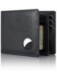 Swallowmall Airtag Wallet Mens Genuine Leather RFID Blocking Wallet with 13 Card Slots and 1 ID Window Bifold Wallet for Airtag with Box (Airtag not Included)