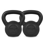 Yes4All 20lb Kettlebell Set of 2 Cast Iron for Dumbbell Weights Exercises, Gym, Fitness, Full Body Workout Equipment Push up, Grip and Strength Training