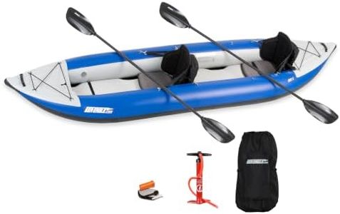 Sea Eagle 380X 12'6" Explorer Inflatable Kayak- Fishing, Touring, Camping, Exploring &White Watering-Self Bailing, Removable Skeg, Drop Stitch Floor (2 Person Pro w/Carbon Paddle)