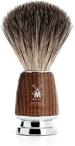 MÜHLE RYTMO Pure Badger Shaving Brush | High-Grade Steamed Resin Handle with Chrome Accents | Luxury Shave Accessory for Men