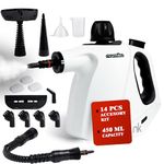 NARMIKU Steam Cleaner Handheld, 450ml Capacity Portable High Pressure Steamer for cleaning with 14 Piece Accessory Kit. Multi-Purpose Steam Cleaner for Home, Kitchen, Sofa, Floor, Window, Carpet Stain