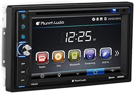 Planet Audio P9630B Car DVD Player - Double Din, Bluetooth Audio and Hands-Free Calling, 6.2 Inch LCD Touchscreen Monitor, MP3 Player, CD, DVD, WMA, USB, SD, AUX In, AM/FM Radio Receiver