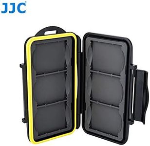 Water Resistant JJC MC-CF6 Memory Card Hard Case for 6 Pcs CF Cards with Lock