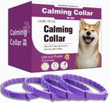 Calming Collar for Dogs 4 Packs, Dog Calm Pheromone Collar Relief Anxiety Stress Separation Lasts 60 Days, Pheromone Calm Collars 25 Inches Size Flexible Adjustable for Small Medium Large Dog (Pruple)
