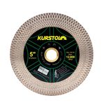 KURSTOL Tile Diamond Saw Blade - 5"/125mm Dual-Purpose Diamond Cutting Disc,Angel Grinder Blade Arbor 7/8"-5/8" for Cutting and Grinding Ceramic Tiles,Porcelain,Granite,Marble