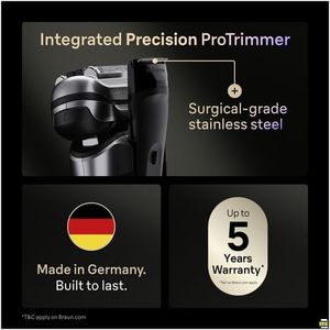 Braun Series 9 PRO+ Electric Shaver – Wet & Dry Foil Shaving