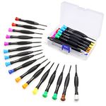Torx Screwdriver Set, FIXITOK 18Pcs Mini Magnetic Torx Flathead Phillips Small Screwdrivers Tweezers with T2 T3 T4 T5 T6 T7 T8 T9 T10 for Xbox Mac PS4 Computer Phone Watch Jewelers