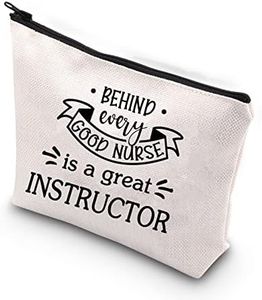 WCGXKO Clinical Instructor Appreciation Gift Behind Every Good Nurse Is A Great Instructor Makeup Bag, Behind Instructor,