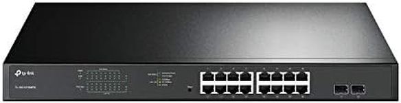 TP-Link TL-SG1218MPE | 16 Port Gigabit PoE Switch | Easy Smart Managed | 16 PoE+ Ports @250W, 2 Non-PoE Ports, 2 Combo SFP Slots | 3 Year Manufacturer Warranty | QoS, Vlan, IGMP & LAG