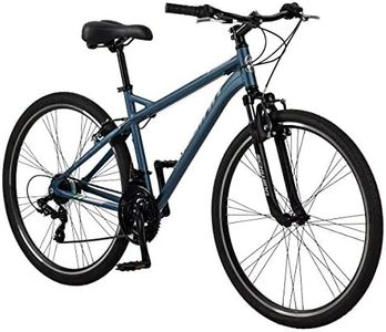 Schwinn Network 1.5 Hybrid Bike, Men and Women, 700c Wheels, 21-Speed, 18-inch Aluminum Frame, Front Suspension, Alloy Linear Pull Brakes, Matte Blue