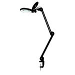 Neatfi 1,200 Lumens Super LED Magnifying Lamp with Clamp | Dimmable | Microfiber Cleaning Cloth Included | 60PCS SMD LED | 5 Diopter | 5" Diameter Lens | Adjustable Swivel Arm Utility Clamp Light (Black)