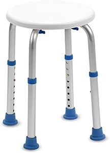 KosmoCare Premium Imported Shower Stool | Height Adjustable, Tool-Free Assembly Shower Chair with Anti-Slip Rubber Tips for Safety of Seniors & Elderly