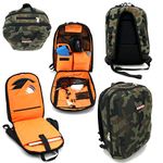 JetPack Slim Backpack for DVS, Mobile, Bag Carry Laptop, Headphone, Vinyl Records, USB Mobile Devices, & More. TSA Compliant (Camouflage)