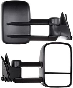 SCITOO Tow Mirrors Compatible with 1988-1998 for Chevy for GMC C/K 1500 2500 3500 1992-2000 for Chevy Tahoe for GMC Yukon Pickup Manual Adjusted No Heated No Turn Signal Black Housing Towing Mirrors