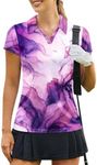 PINSPARK Womens Golf Shirt Short Sl