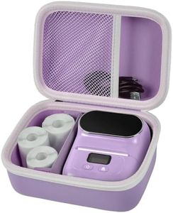 Case Compatible with Phomemo M110 Label Maker - Portable Mini Bluetooth Thermal Label Maker Carrying Storage Bag for Printer Labels, USB Cable and Accessories Black (Box Only)-Purple