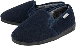 DUNLOP Mens Slippers Twin Gusset - Navy - UK 10