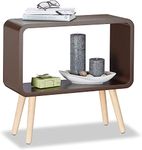 Device Bas with BROWN ART SHOPPEE Bookcase Nightstand Side End Table Bedroom:Bed Side Coffee Table Living Room Bedside Small Spaces Magazine Stand With Storage Engineered Wood Modern Furniture (Brown)