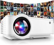 Projector, [2021 Updated] Mini Projector 1080P Supported, 5500 Lux 210" Display with 52,000 Hrs LED Movie Projector Compatible with Phone,Computer,Laptop,USB,HDMI,VGA-Home,Office,Outdoor Entertainment