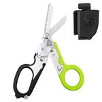 Trauma Shears Raptor Rescue Emergency Shears with Strap Cutter and Glass Breaker Stainless Steel Foldable Scissors Pliers, Outdoor Camping Rescue Scissors Tools…