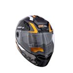 HeadFox| N2 Gloss Air 7 Smart Bluetooth Helmet with Hands Free Calls, Music , GPS & Voice | Asst. Road DV | Dual Visor Protection for Men and Women (Orange, L)