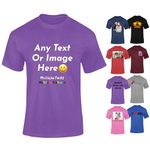 Varsany Purple Personalised Women T-Shirts UK - Customise With Any Text And Photo, Long-Lasting Print Medium