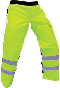 FORESTER Chainsaw Safety Chaps with Pocket, Apron Style (Regular 37", Safety Green)