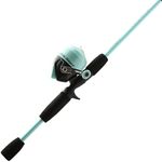 Shakespeare Reverb Spincast Reel and Fishing Rod Combo 5'6" 2-Piece Rod, Durable Tubular Glass Rod Blank Construction, EVA Split Grip Handle