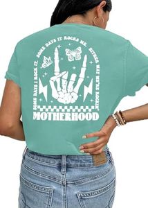 Comfort Breastfeeding Shirts for Women Zip Nursing Tops Causal Distressed Acid Washed Maternity Tees