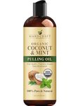 Handcraft Blends Coconut Oil Pulling for Teeth and Gums with Peppermint Oil - Organic Coconut Oil Pulling Oil Mouthwash for Fresh Breath, Oral Health and Cleaner Teeth and Gums - 236 ml