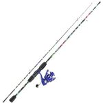 Sougayilang Fishing Rod Combo, 2-Piece 6-Foot Graphite & Fiberglass Rod with Anti-Reverse Spinning Fishing Reel (1Pack)