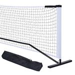 PATIKIL Portable Pickleball Net Outdoor, 22FT Regulation Size Net with Metal Frame Stand Carry Bag for Driveway Backyards Indoor Outdoor Game, Black