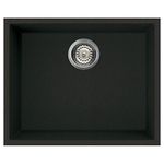 Elleci Quadra 105 1.0 Bowl Granite Black Undermount Kitchen Sink & Waste