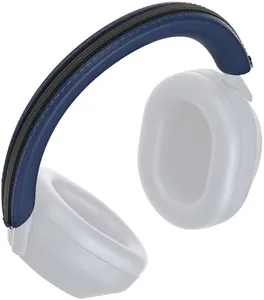 Joghaw Silicone Headband Cover for Sony WH-1000XM5 - Sweatproof Zippered Head Strap Protector - Anti-Scratch, Washable, Soft, for Gym & Travel - Blue