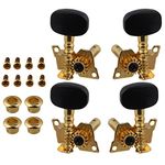 BQLZR Gold-Plated 2R2L Tuning Peg Machine Head Tuners for Ukulele 4 String Guitar