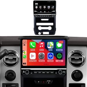 for Ford F150 Radio Upgrade 2009 2010 2011 2012,QLED Touch Screen Stereo,8 Core CPU,Carplay Android Auto Ready,Keep OEM Steering Wheel Control,Back Camera Included,Only fit Manual AC