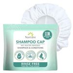 No Water Rinse Free Shampoo Cap by Nurture | Microwavable Hair Washing & Conditioning Shower Caps | Waterless Bathing | Disposable & Hypoallergenic for Adults, Bedridden & Elderly