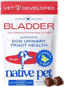 Native Pet Dog UTI Treatment - Cranberry Supplement for Dogs - Supports Normal Bladder Function, Urinary Tract & Kidney Health - Real Cranberry Extract, D-Mannose & Probiotics - Air-Dried - 30 Chews