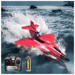 XYDongtong RC Plane for Water Land & Air, Amphibious Tri-Phibian Aircraft, 6CH brushless Powered RC Airplane That can Fly Against The Wind, 2.4GHz RTF Airplane (red)