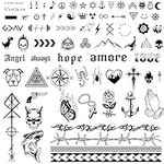 3sheets 80pcs Small Temporary Tattoos for Men Women Waterproof Long Lasting Tiny Realistic Temporary Tattoos Skull Cross Halloween