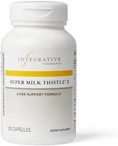 Integrative Therapeutics Super Milk Thistle X - Liver Support Formula* Blended with Artichoke, Dandelion Leaf & Licorice Root Extract & Silymarin - Gluten Free - Dairy Free - Vegan - 120 Capsules