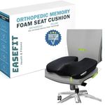 EASEFIT Orthopedic Coccyx Cushion for Tailbone, Sciatica, Lower Back Pain Relief-Ergonomic Car Driving Seat Sitting Office/Home Chair & Wheelchair with Removable Cover Black