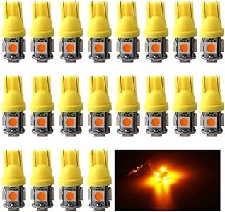 EverBright 20PCS Yellow T10 / 194 168 W5W 5 SMD 5050 LED Bulb For Car Replacement Lights Clearance Wedge/License Plate/Instrument Lamp Door/Width/Reading Light Interior Lamp