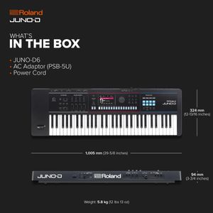 Roland JUNO-D6 61-Key Synthesizer Keyboard – Performance Synth