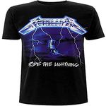 Metallica Men's Ride The Lightning Tracks_Men_BL_TS: S Regular Fit Crew Neck Short Sleeve T - Shirt, Black (Black Black), Small (Manufacturer Size:Small)